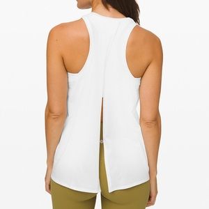 Lululemon White All Tied Up Tank Pima Cotton